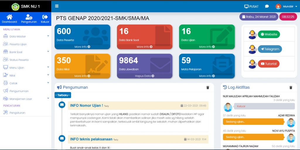 PTS Genap 2020/2021 Dilaksanakan Secara Daring