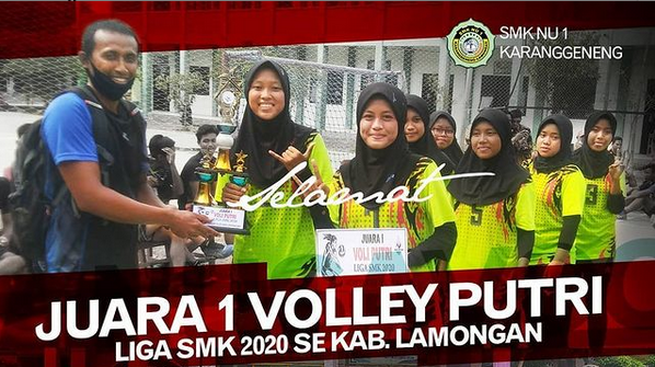 Juara I Bola Voli Putri - Liga SMK 2020 Kabupaten Lamongan